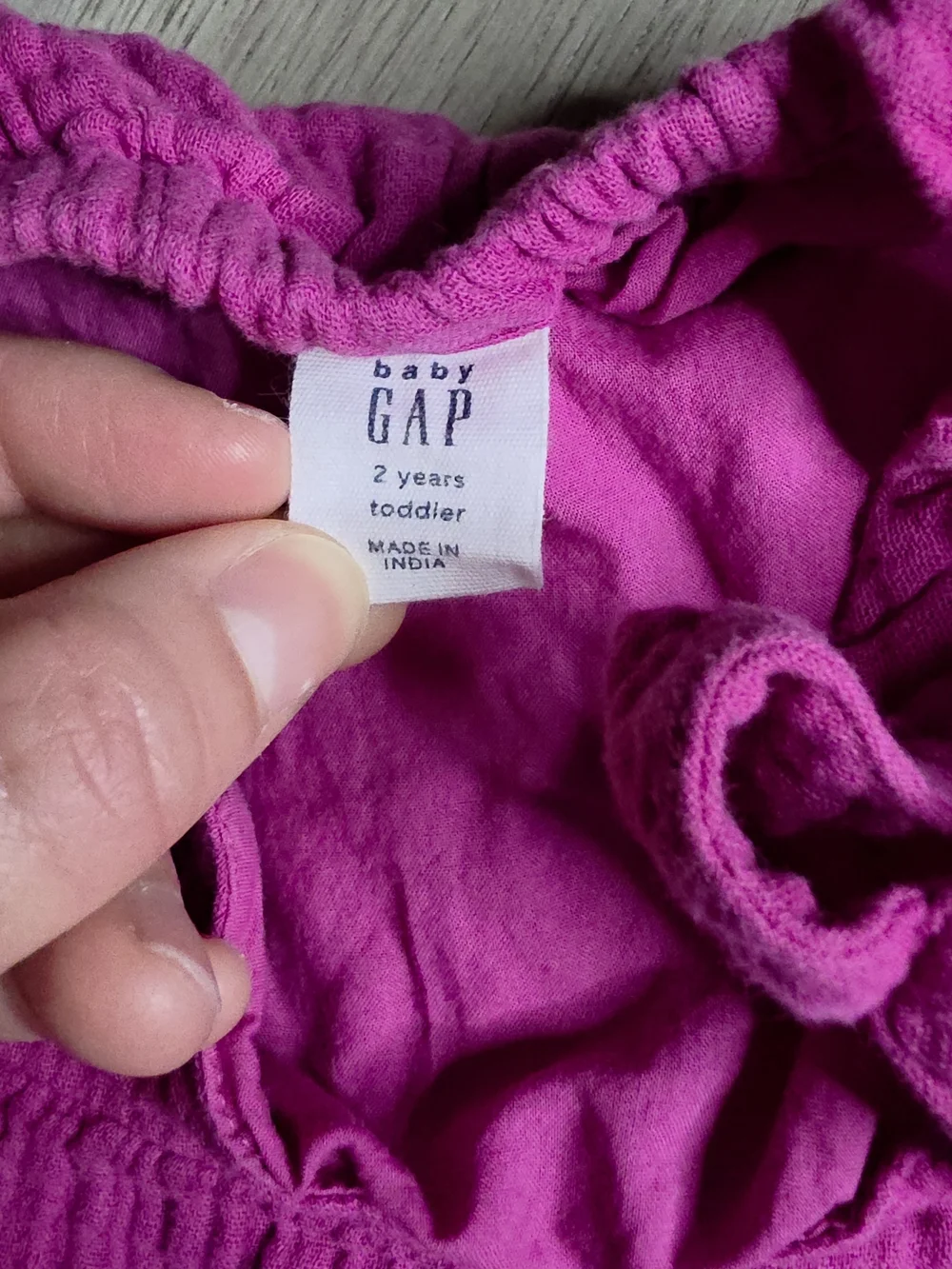 GAP Baby Girls' Fuchsia Tiered Cotton Sundress 2T